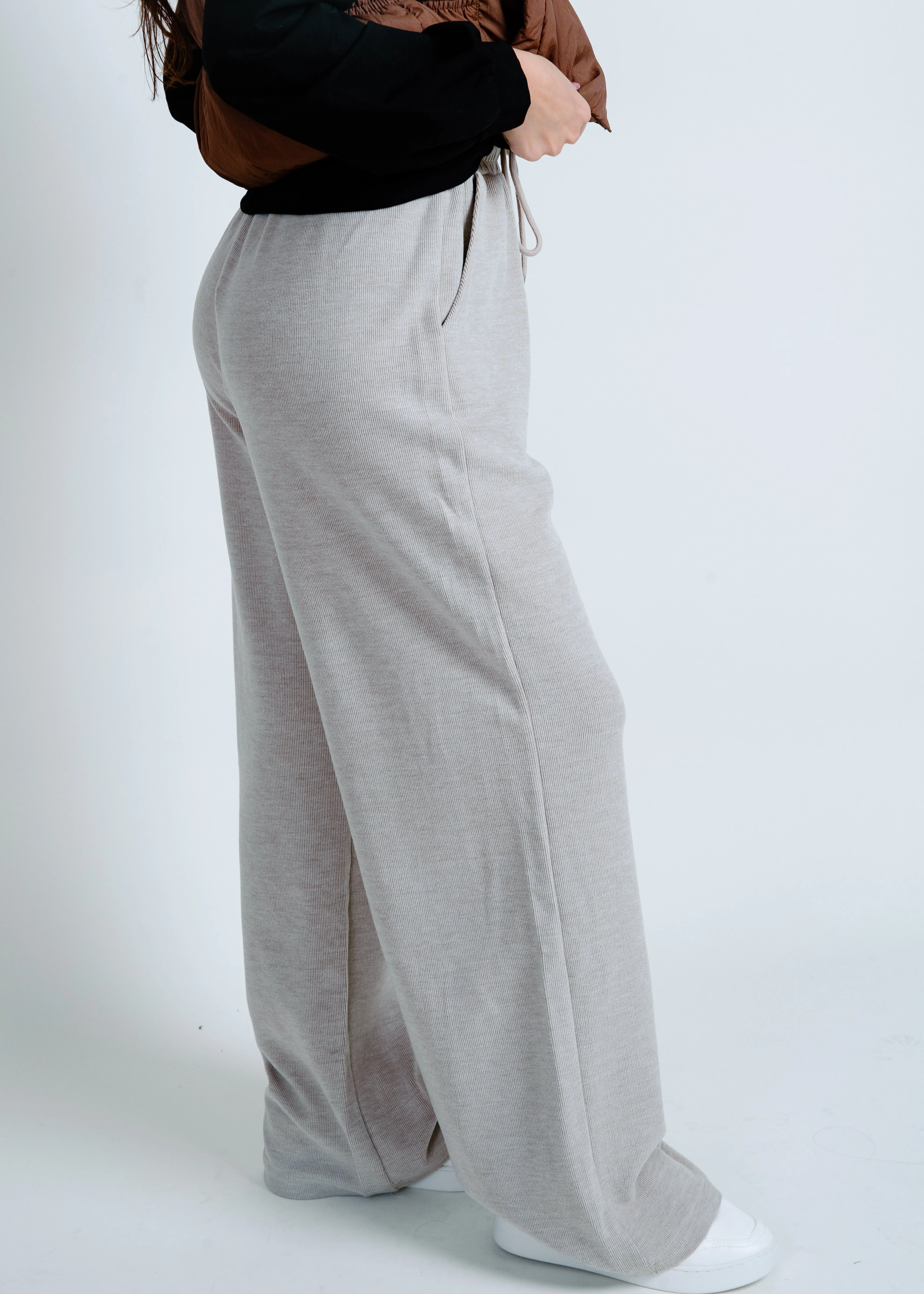 Night In Wide Leg Pants - Tan
