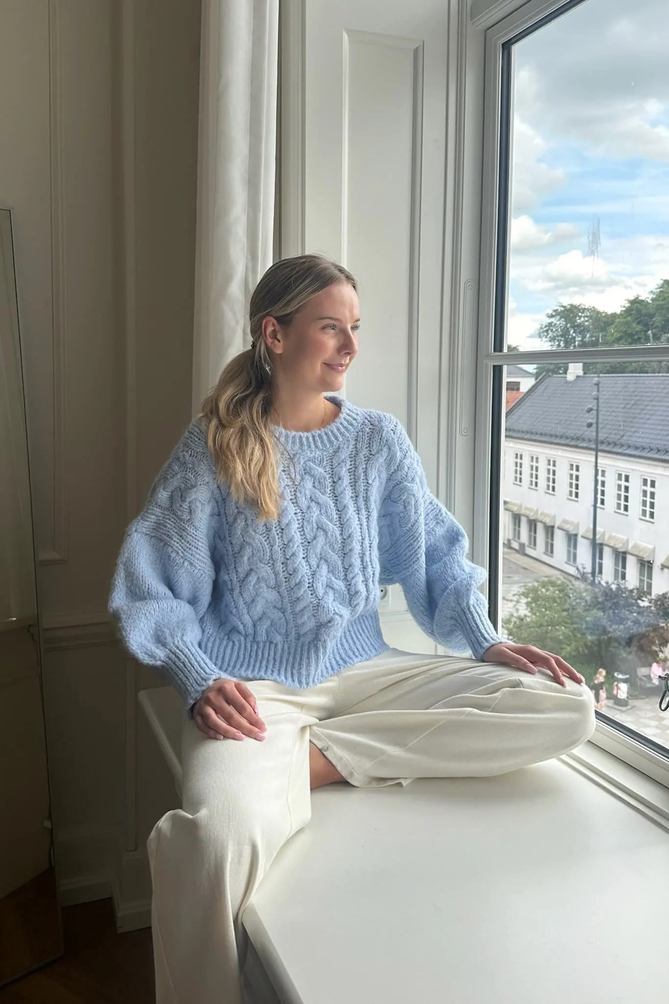 NoraIC Strik - Lyseblå