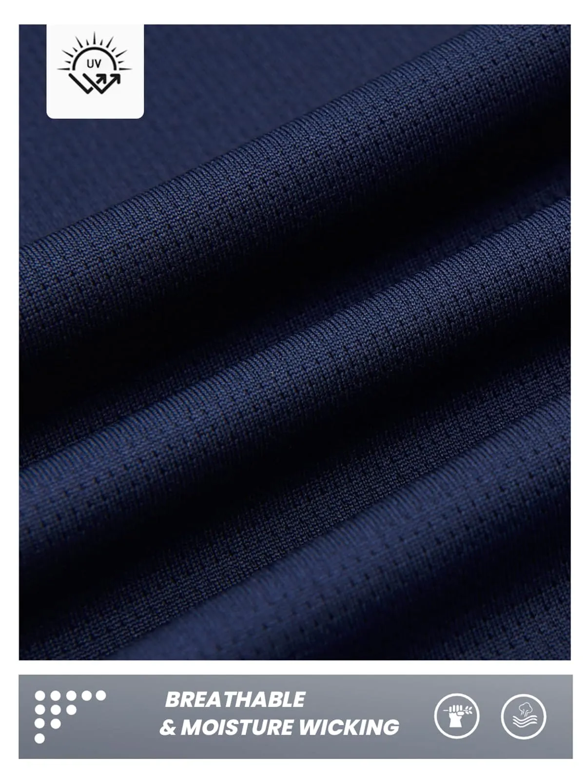 NORTHYARD Men's Running Shirt Long Sleeve Quarter Zip Pullover Moisture Wicking Quick Dry Athletic Workout Shirts Navy