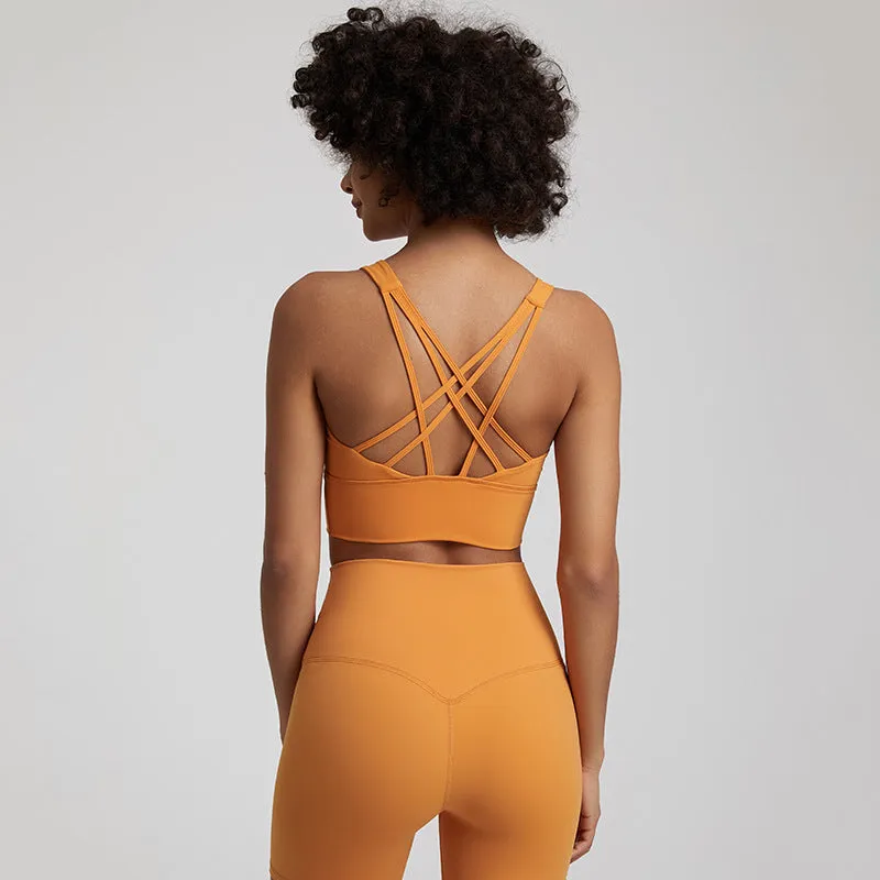Nude Feel Seamless Shockproof Sports Bra | Ultra-Comfortable Activewear for Women