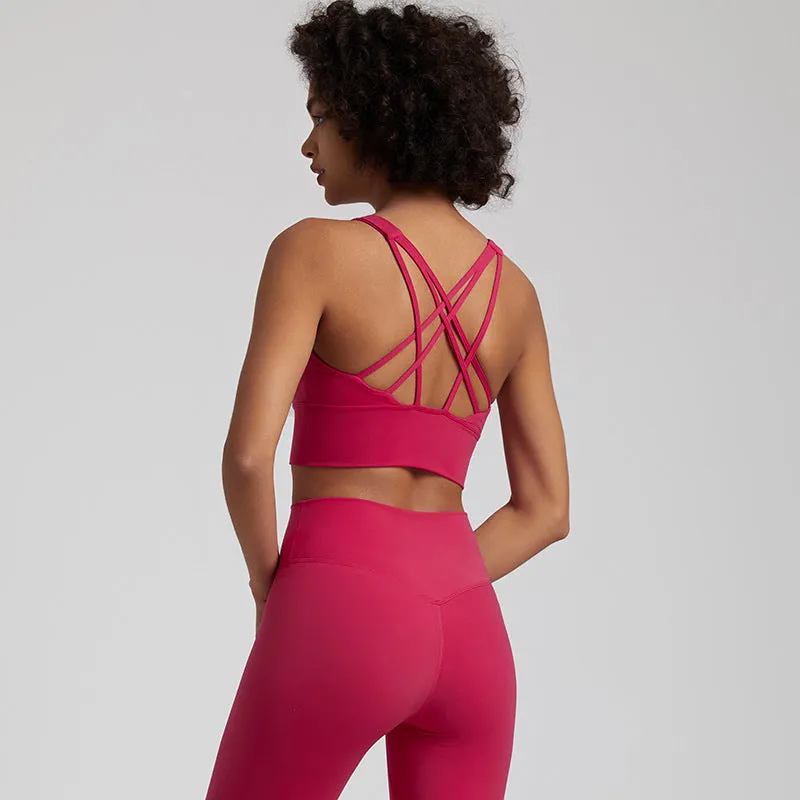 Nude Feel Seamless Shockproof Sports Bra | Ultra-Comfortable Activewear for Women