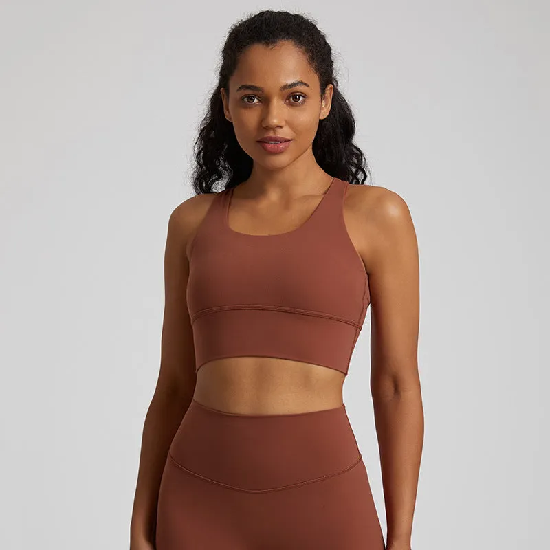 Nude Feel Seamless Shockproof Sports Bra | Ultra-Comfortable Activewear for Women