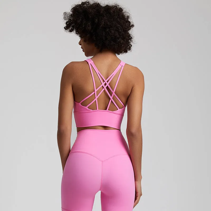 Nude Feel Seamless Shockproof Sports Bra | Ultra-Comfortable Activewear for Women