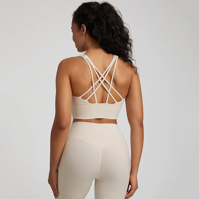 Nude Feel Seamless Shockproof Sports Bra | Ultra-Comfortable Activewear for Women
