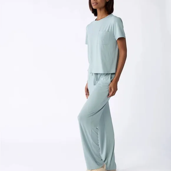 NWT Cozy Earth Bamboo Stretch-Knit Pajama Pants- Brook- L