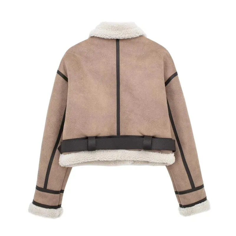 Obsidian Phoenix Women's Luxury Sheepskin Bomber Jacket