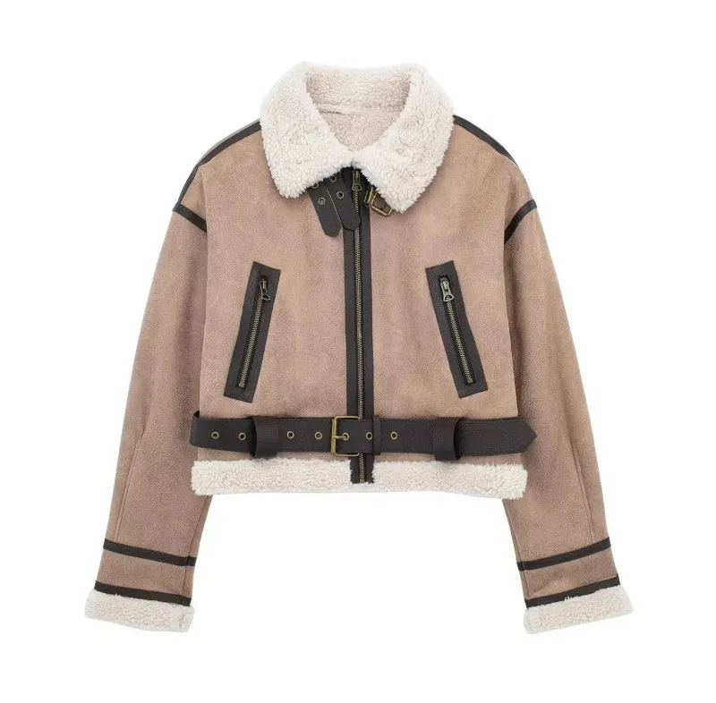 Obsidian Phoenix Women's Luxury Sheepskin Bomber Jacket