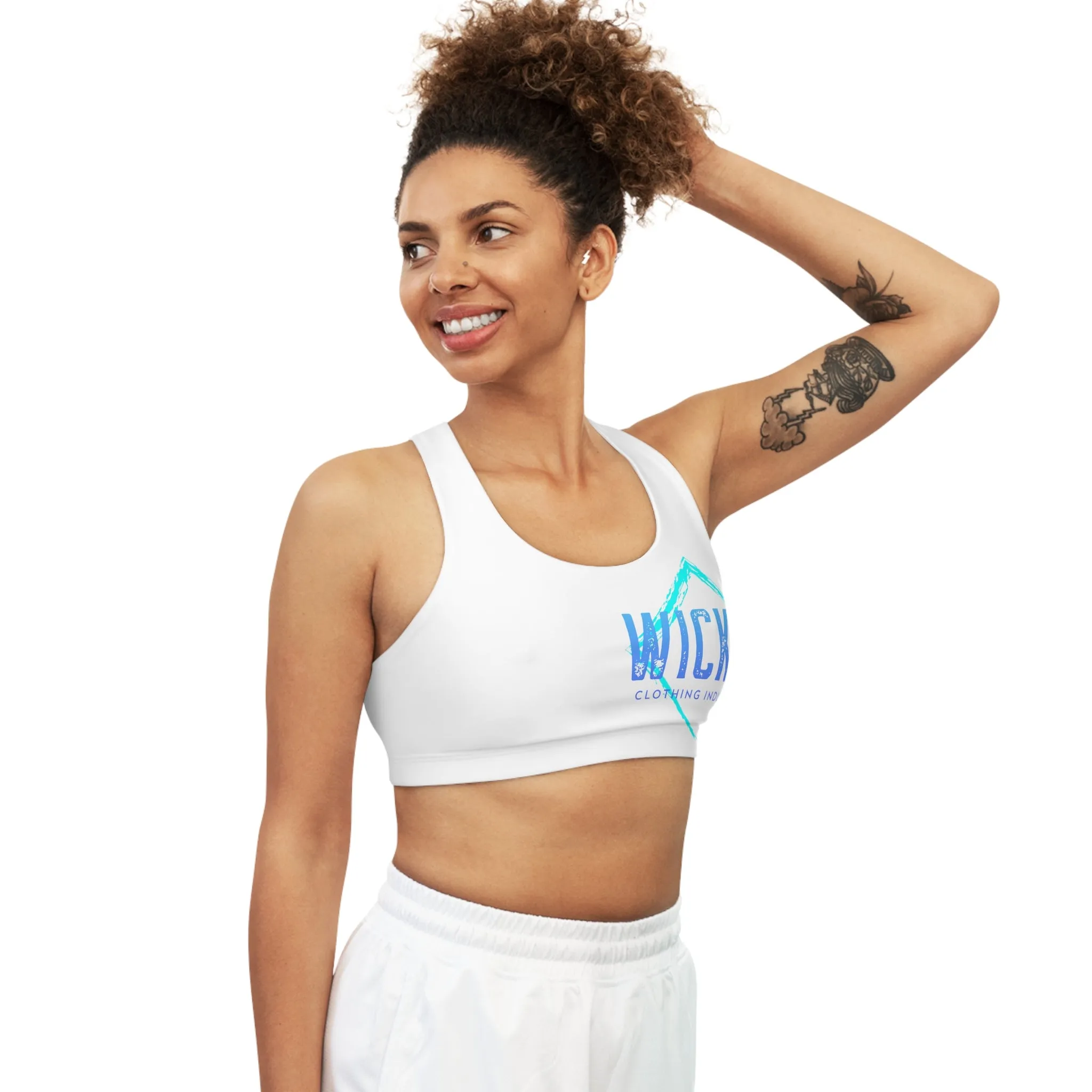 Ocean  White Seamless Sports Bra