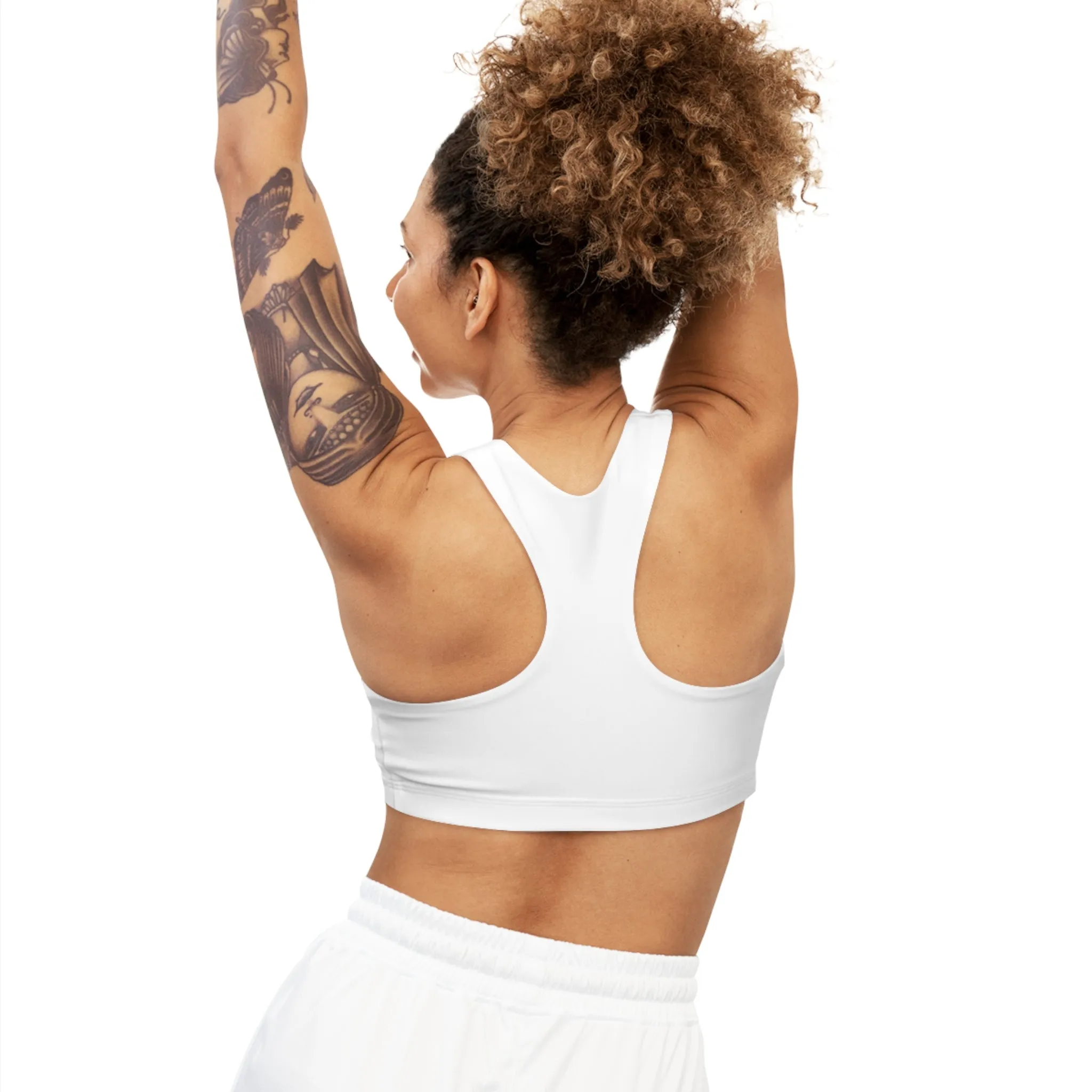Ocean  White Seamless Sports Bra