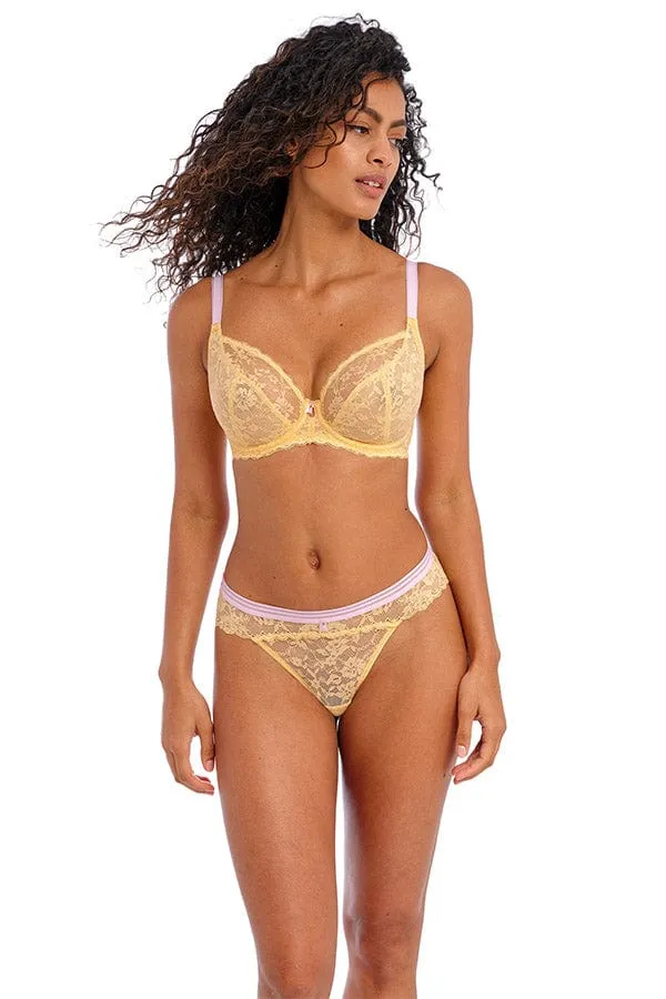 Offbeat Plunge Bra - Yellow