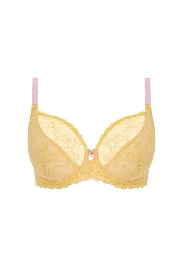 Offbeat Plunge Bra - Yellow