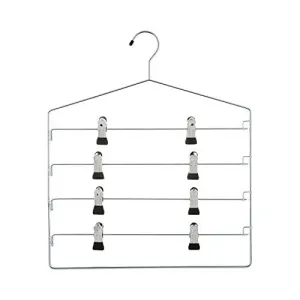 Organize It All Chrome 4 Tier Swing Arm Slack Closet Hanger