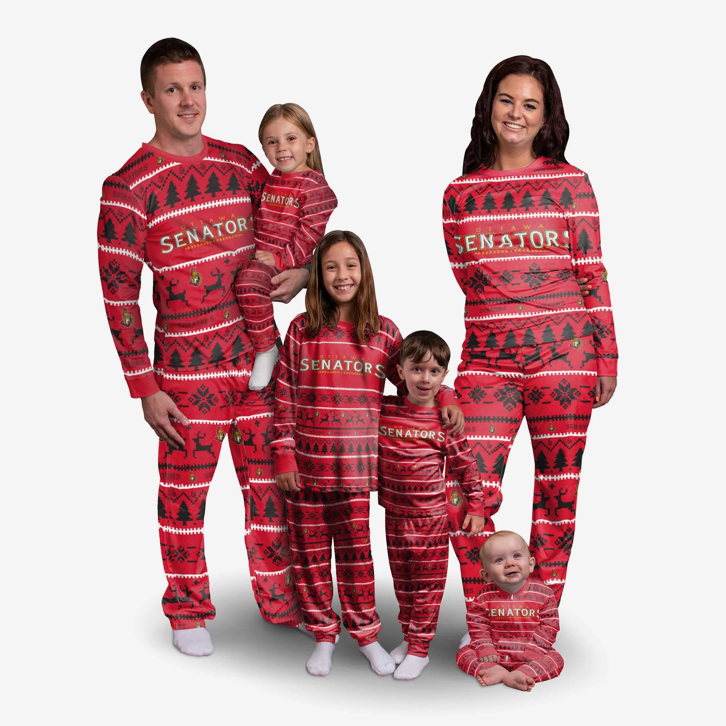 Ottawa Senators Youth Family Holiday Pajamas