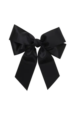 Oversized Bow Pony/Clip - Black