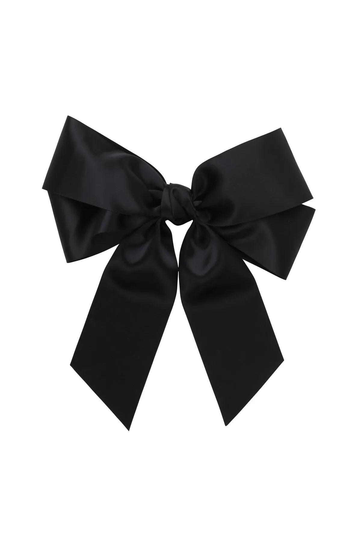 Oversized Bow Pony/Clip - Black