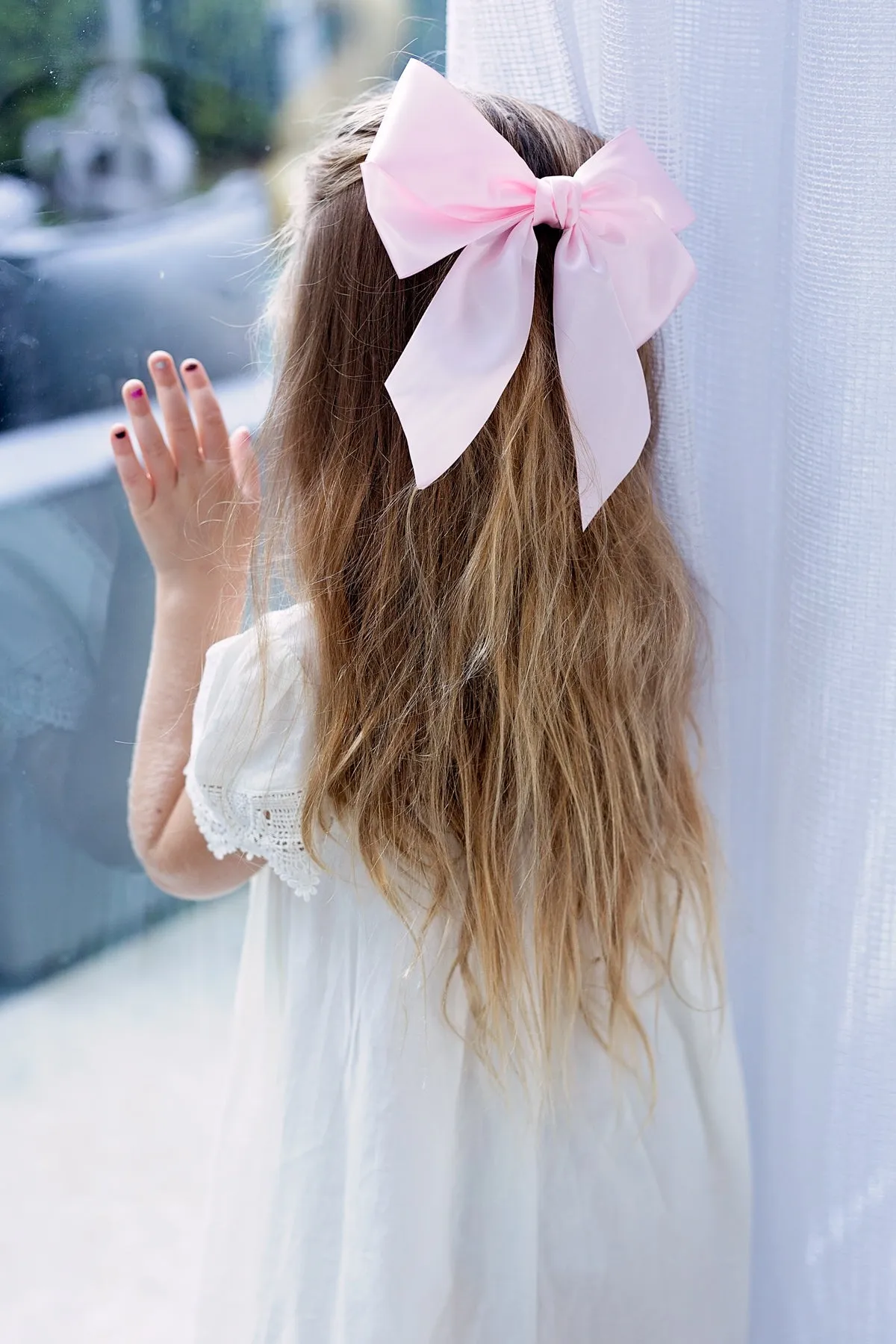Oversized Bow Pony/Clip - Black