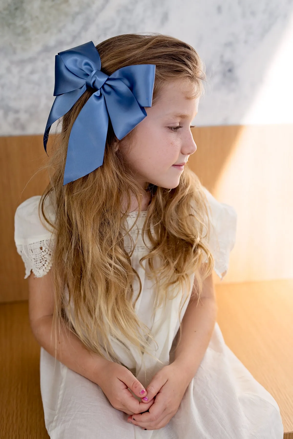 Oversized Bow Pony/Clip - Black