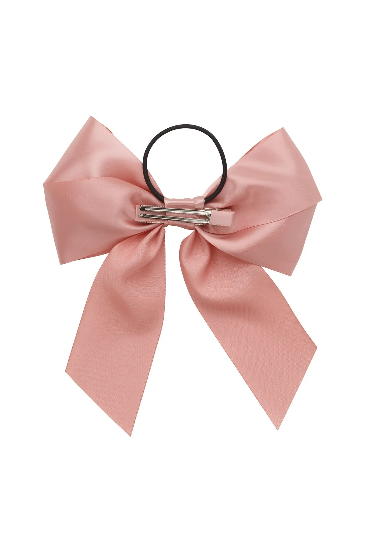 Oversized Bow Pony/Clip - Sweet Nectar