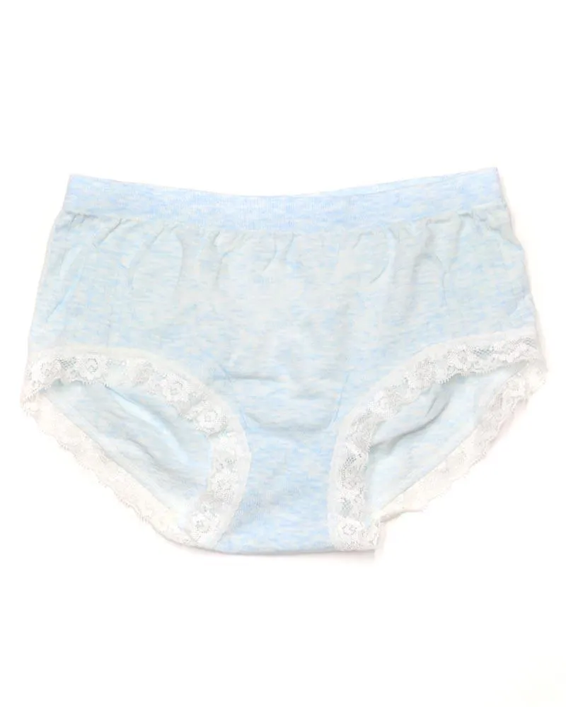 Pack of 2 Basic Soft Cotton Stretchable Lace Panty FP-657 - Mix Colors
