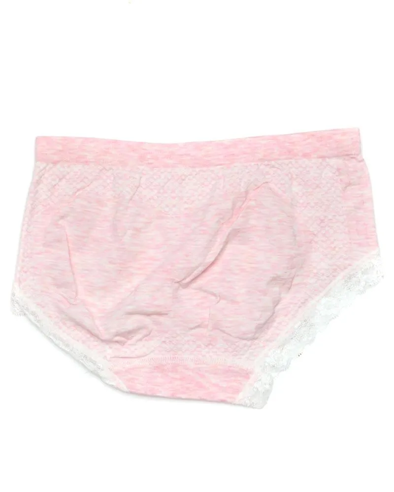 Pack of 2 Basic Soft Cotton Stretchable Lace Panty FP-657 - Mix Colors