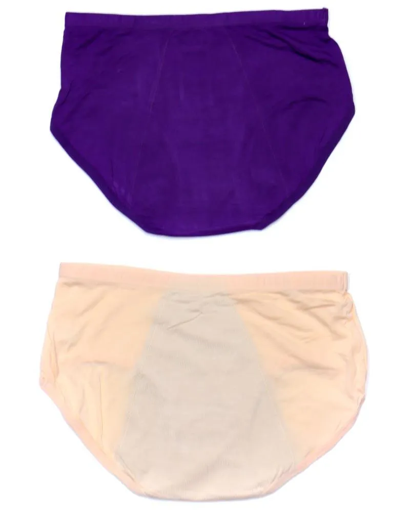 Pack Of 2 - Girls Briefs Cotton Periods Panty - Mix Colors