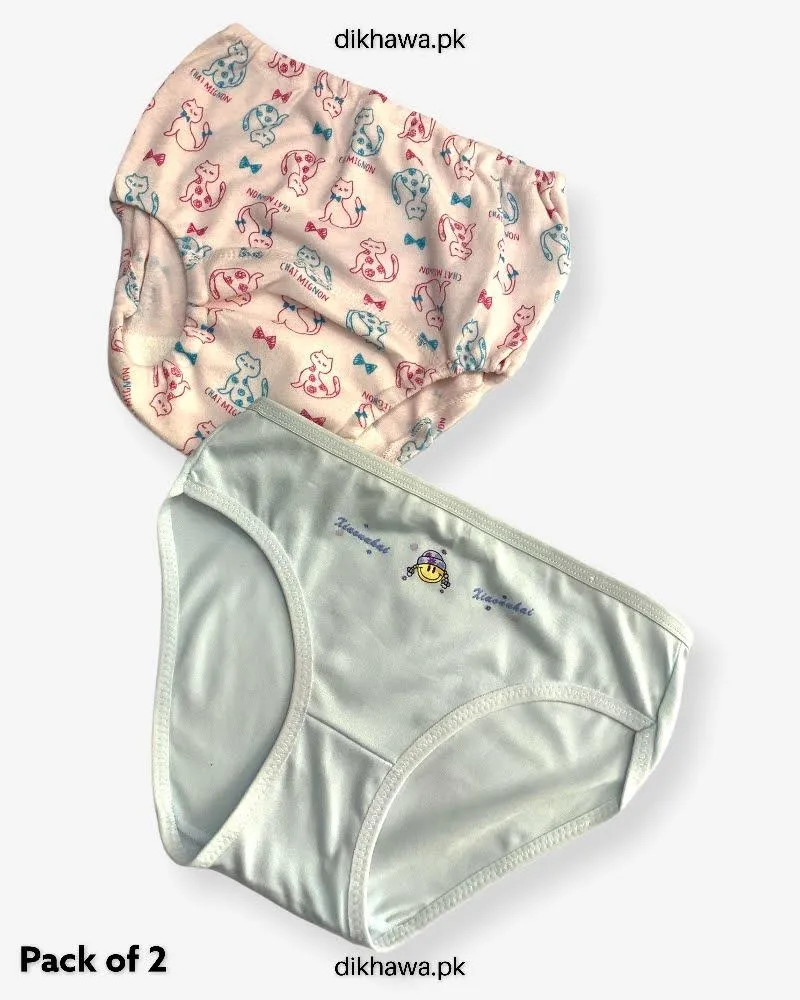 Pack of 2 Imported Stocklot Branded Cotton Panty Stretchable Cotton Lace Panty 2021