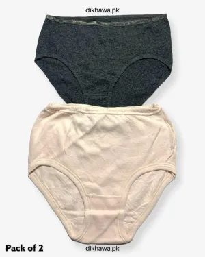 Pack of 2 Imported Stocklot Branded Cotton Panty Stretchable Cotton Lace Panty 2021