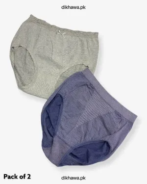 Pack of 2 Imported Stocklot Branded Cotton Panty Stretchable Cotton Lace Panty 2021