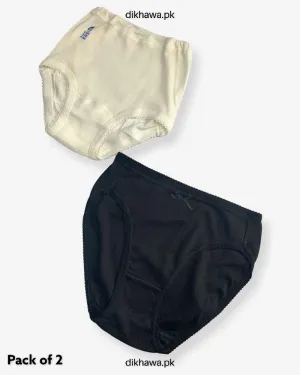 Pack of 2 Imported Stocklot Branded Cotton Panty Stretchable Cotton Lace Panty 2021