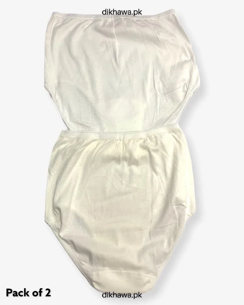 Pack of 2 Imported Stocklot Branded Cotton Panty Stretchable Cotton Lace Panty 2021