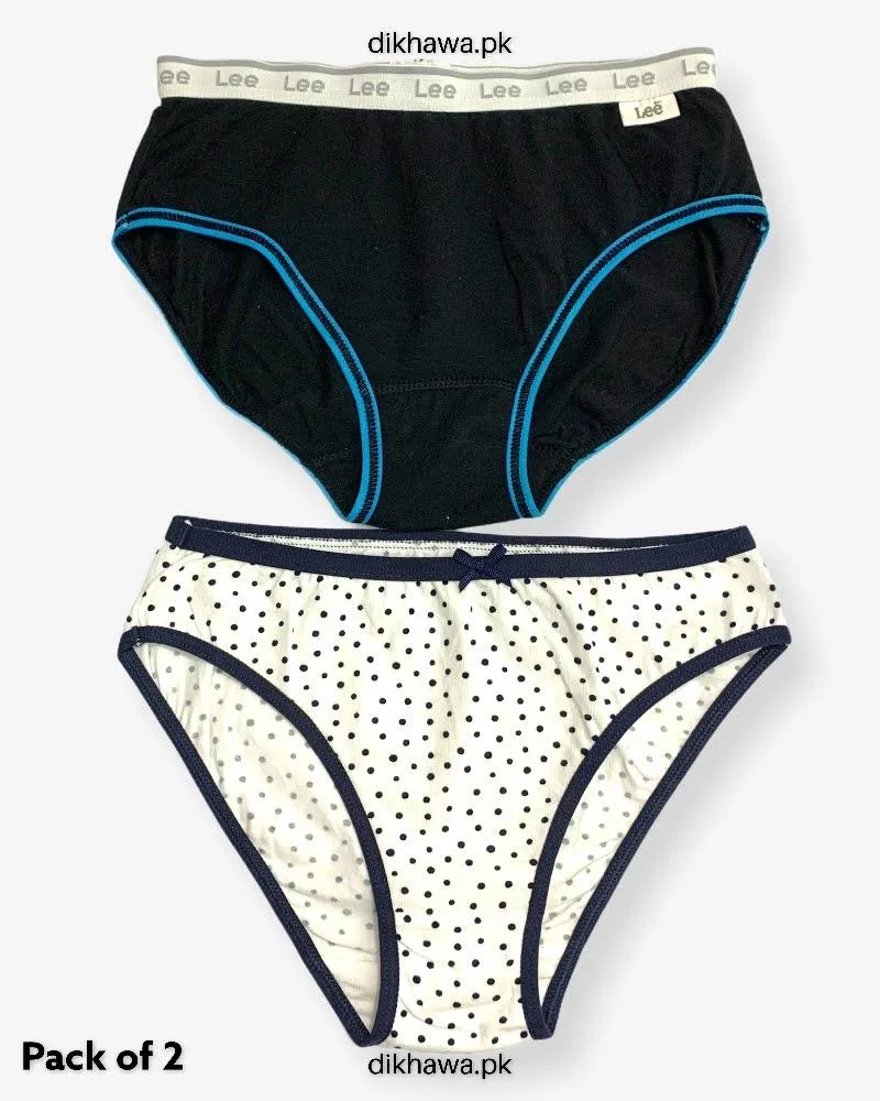 Pack of 2 Imported Stocklot Branded Cotton Panty Stretchable Cotton Panty 2021