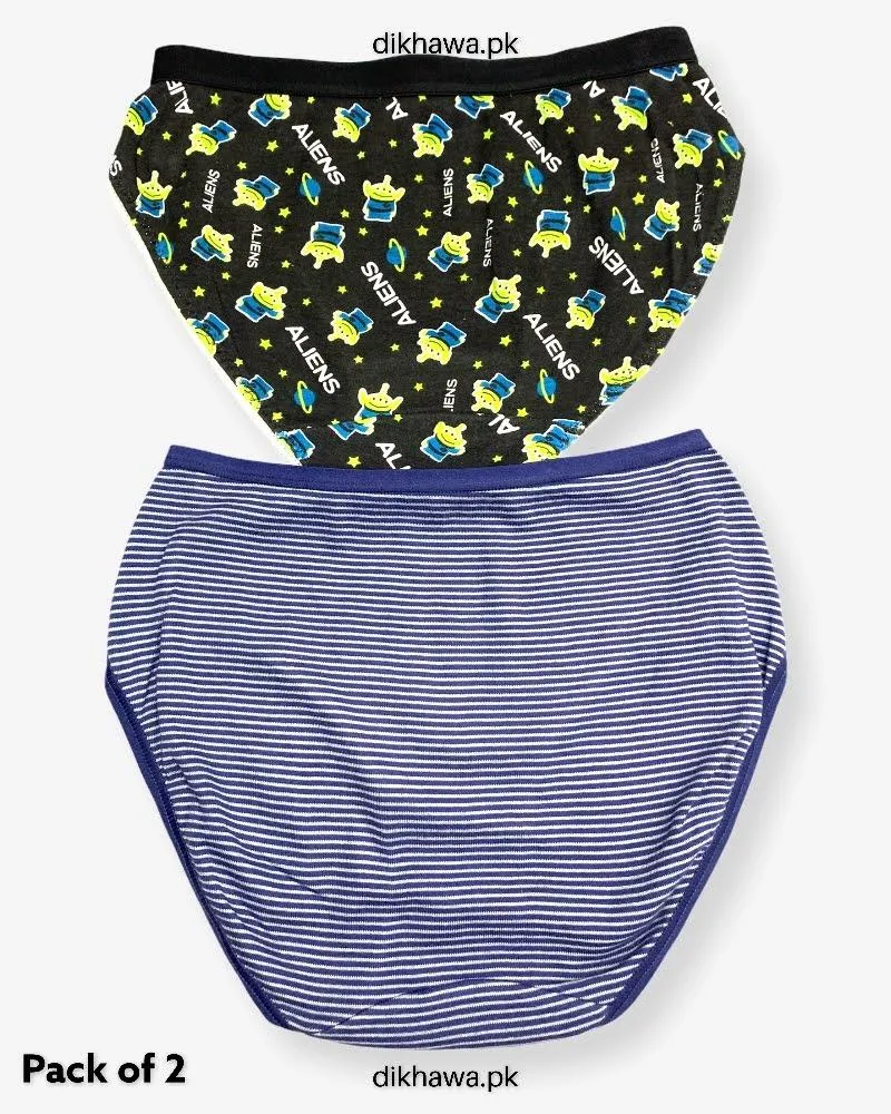 Pack of 2 Imported Stocklot Branded Cotton Panty Stretchable Cotton Panty 2021