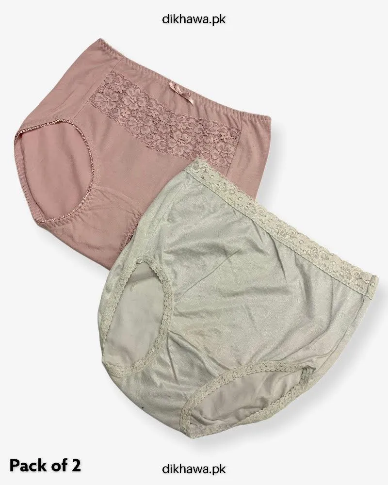 Pack of 2 Imported Stocklot Branded Jersey Panty Stretchable Jersey Panty 2021