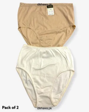 Pack of 2 Imported Stocklot Branded Net Panty Stretchable Cotton Lace Panty 2021