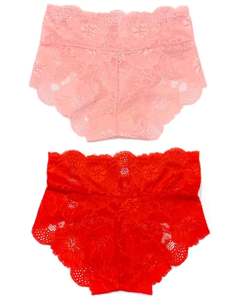 Pack of 2 Sexy Net Panty - SH-640 - Sisterhood - Black White Red Skin