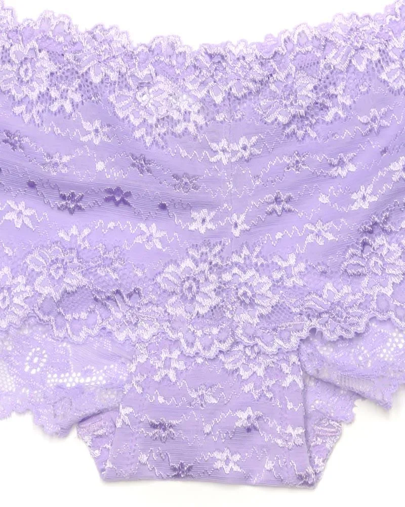 Pack of 3 Sexy Net Panty - FP-627- Peach Skin Purple