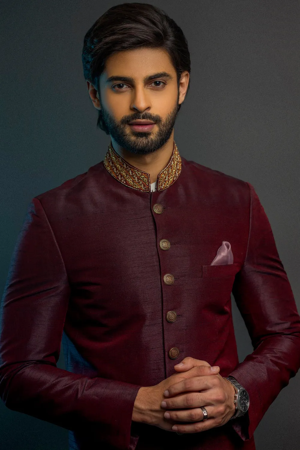 Pakistani Red Sherwani for Dulha Designer Dress #GN75