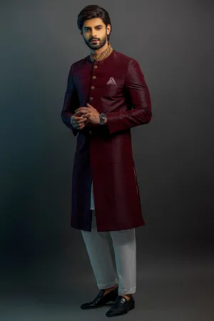 Pakistani Red Sherwani for Dulha Designer Dress #GN75