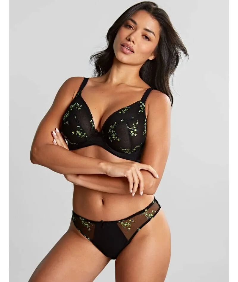 Panache Meadow Underwired Plunge Bra - Black