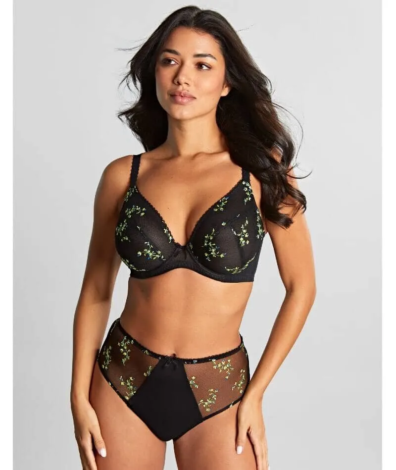 Panache Meadow Underwired Plunge Bra - Black