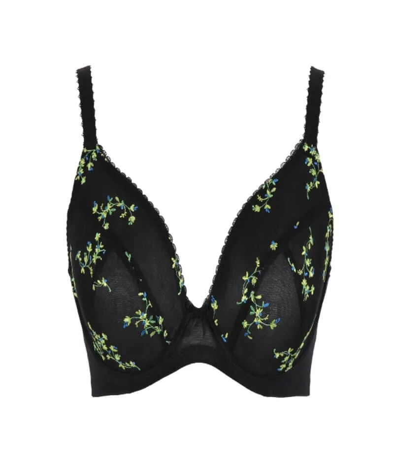 Panache Meadow Underwired Plunge Bra - Black