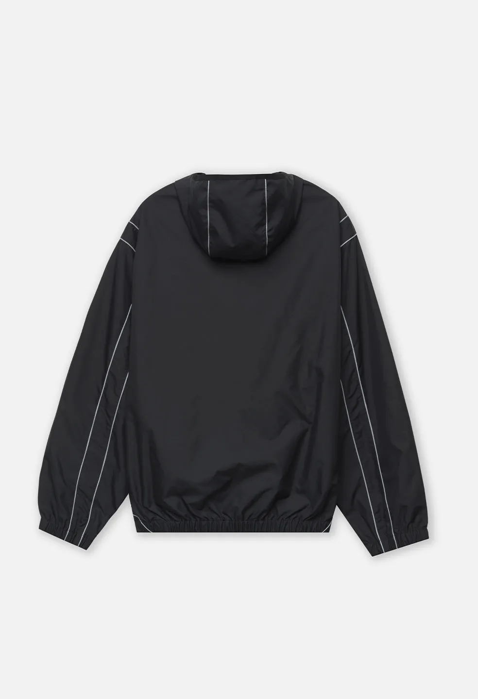 Paneled Nylon Anorak / Black
