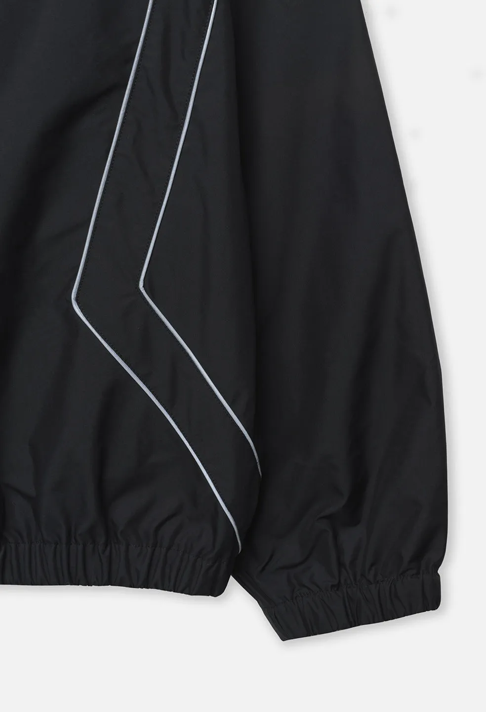 Paneled Nylon Anorak / Black