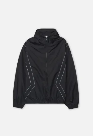 Paneled Nylon Anorak / Black
