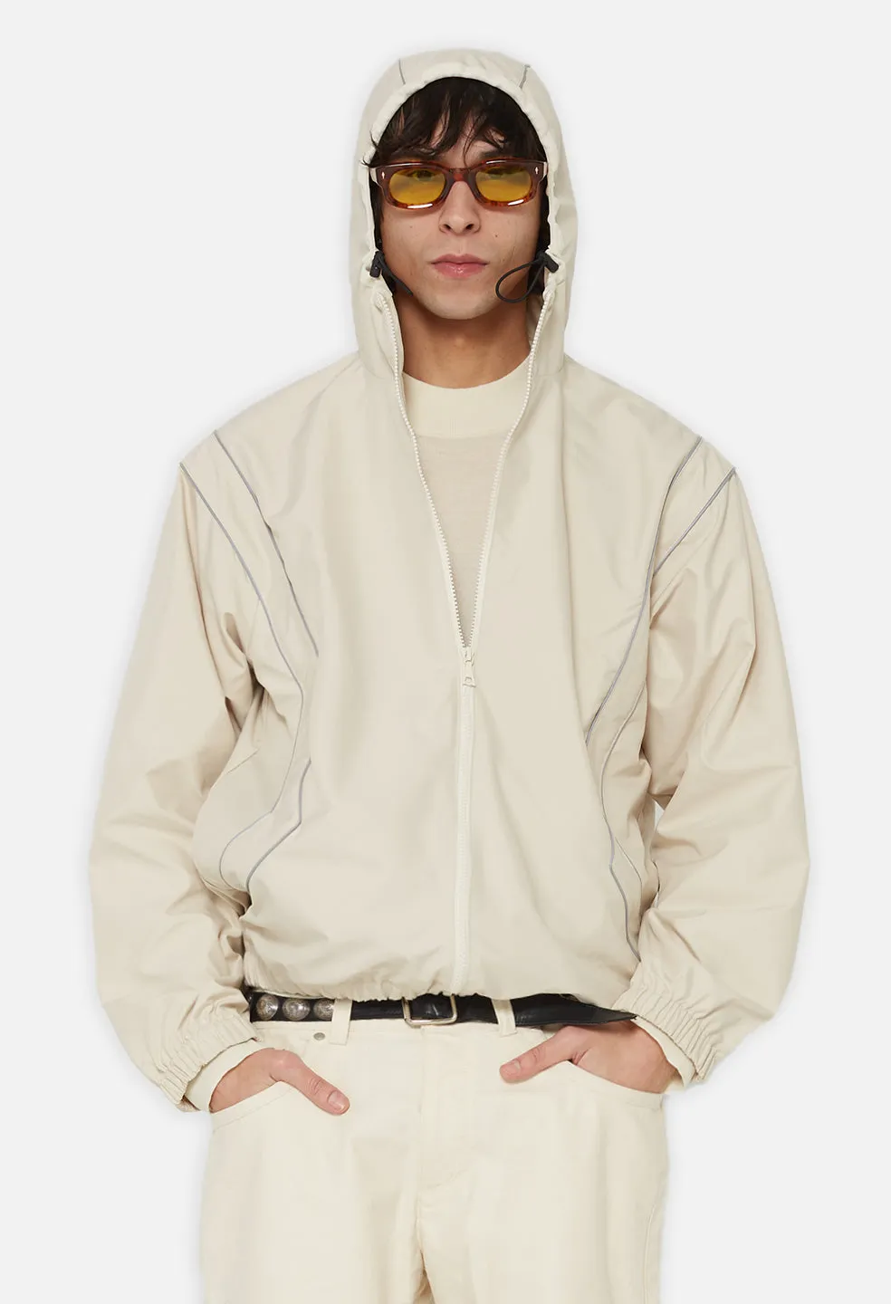 Paneled Nylon Anorak / Ivory