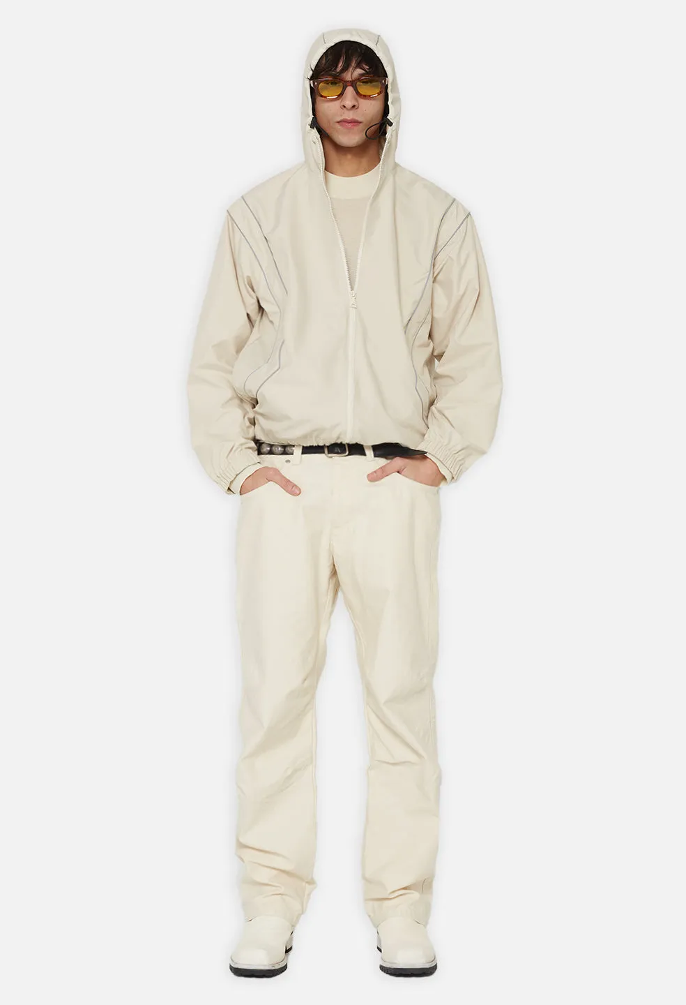 Paneled Nylon Anorak / Ivory