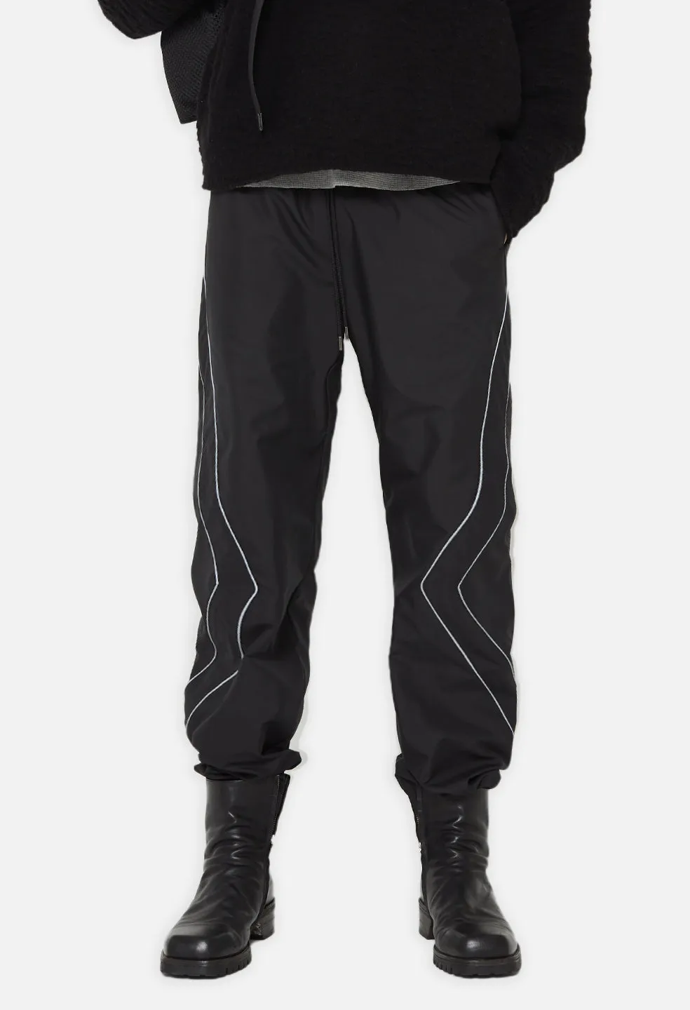 Paneled Nylon Pant / Black
