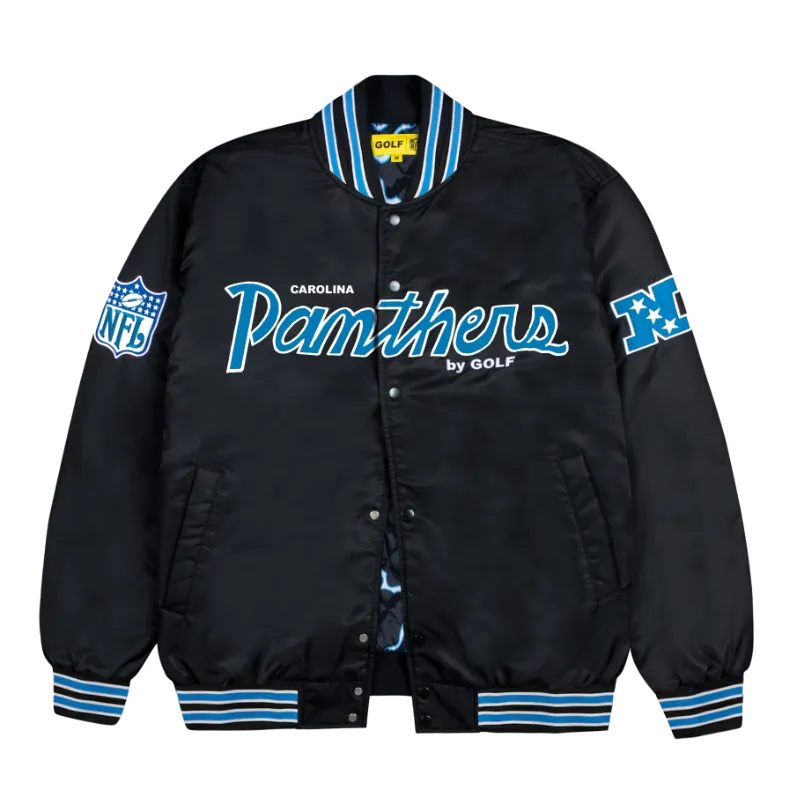 PANTHERS SATIN BOMBER JACKET by GOLF WANG