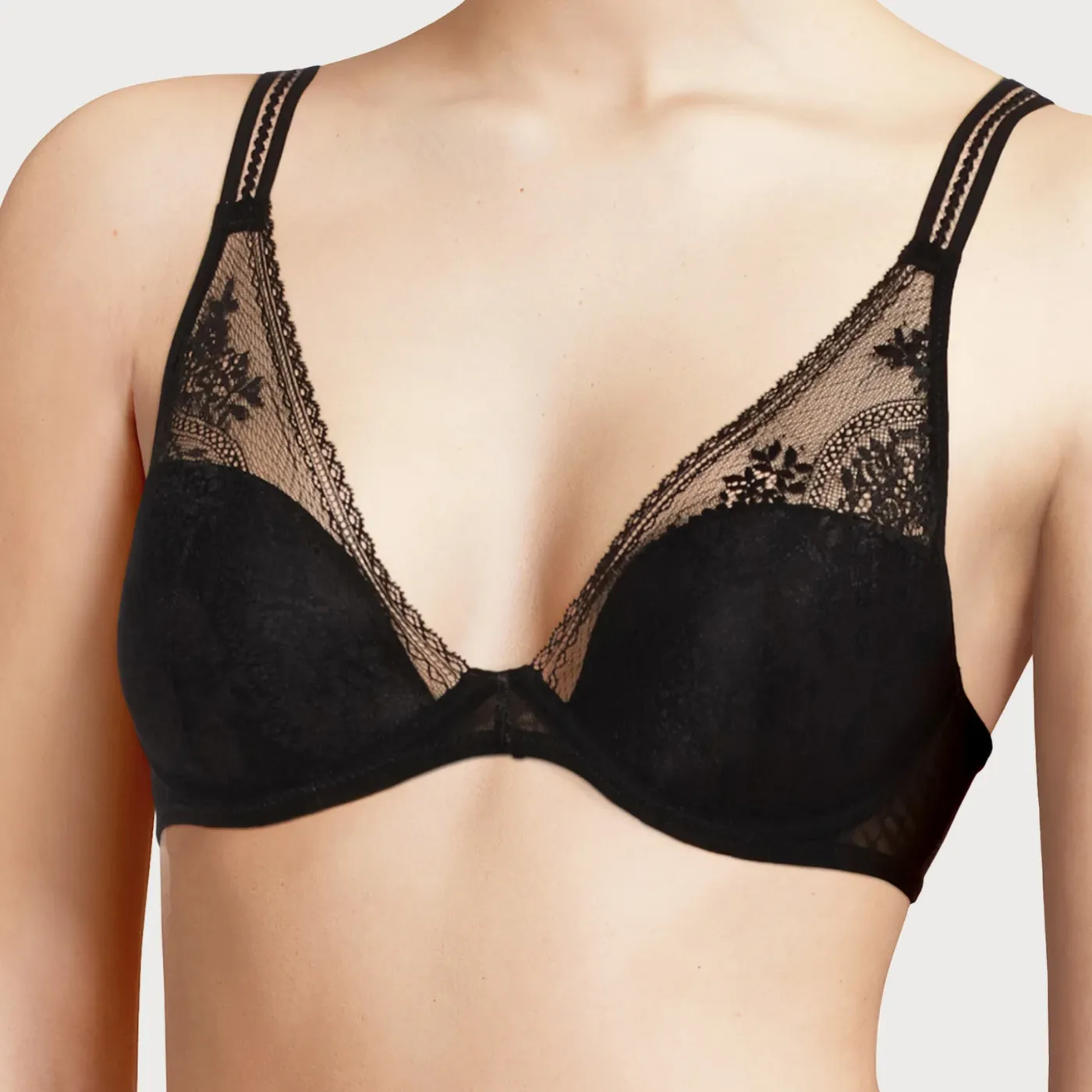 Passionata Maddie Plunge T Shirt Bra | Black