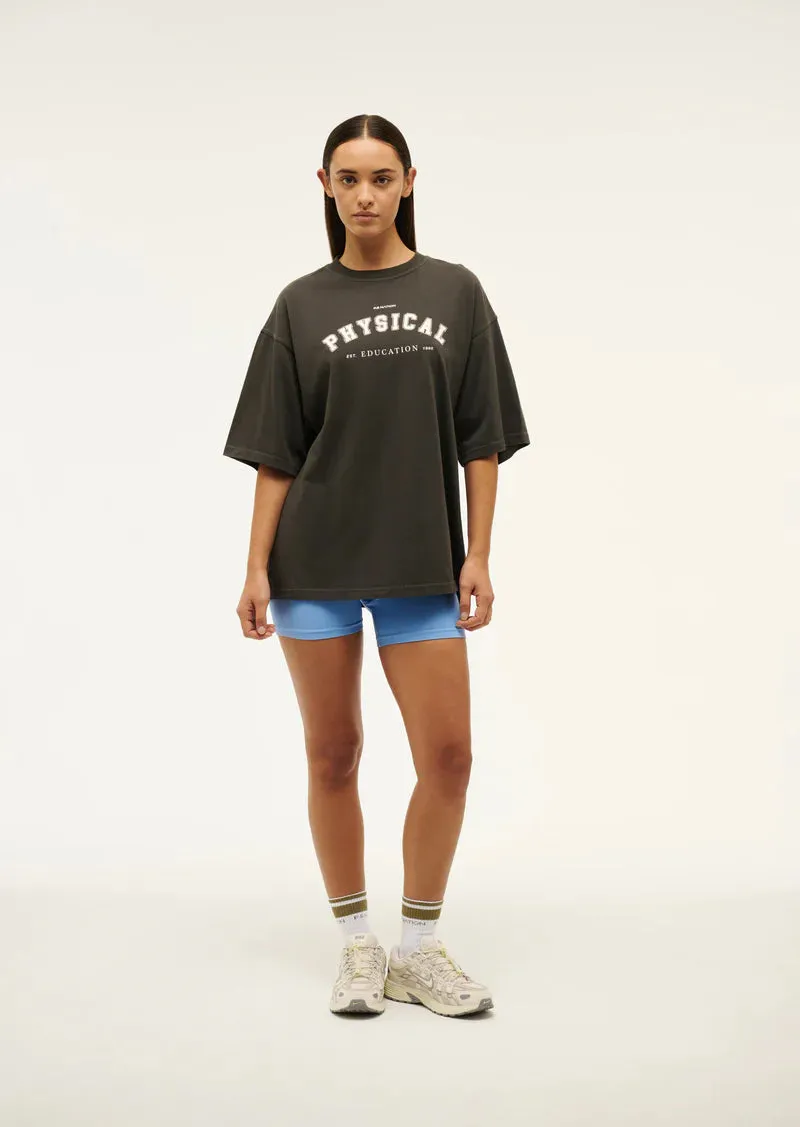 P.E NATION - Physical Oversized Tee - Washed Black